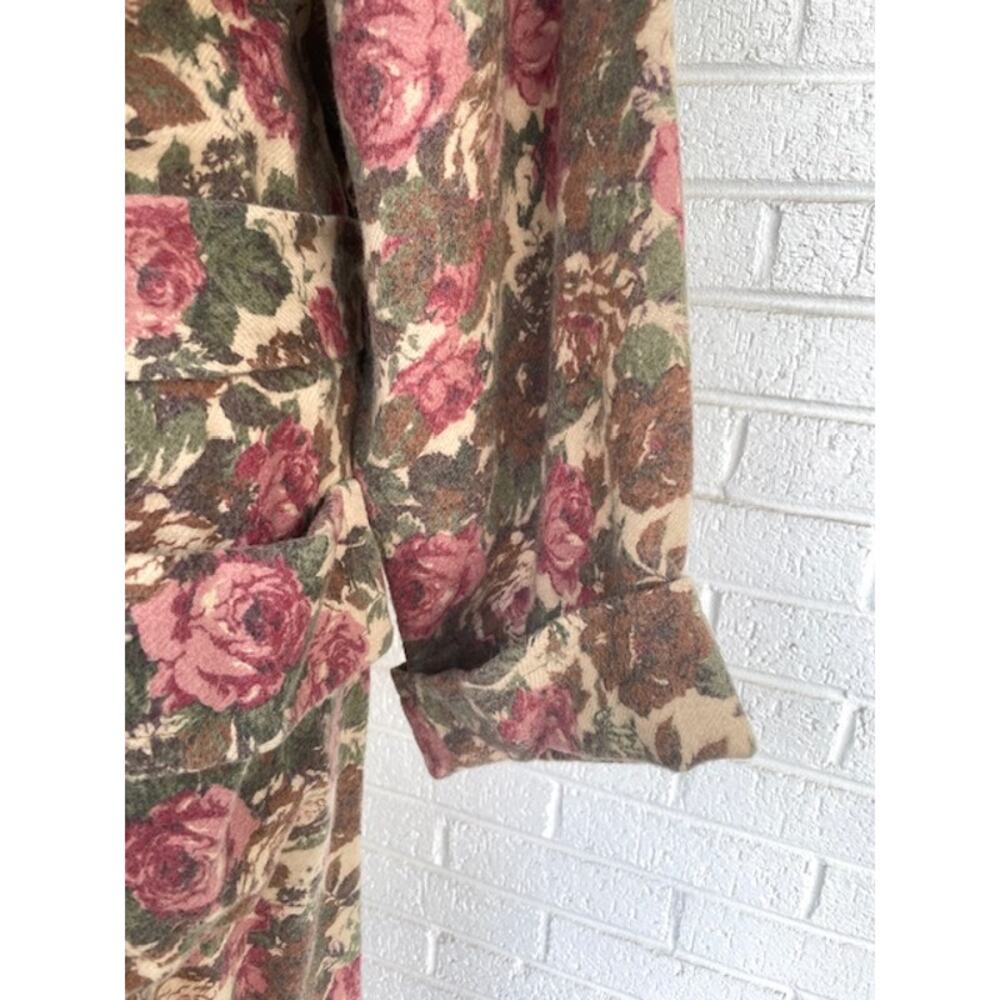 VTG Peruvian Connection English Rose Dressing Gown Robe L 100% Baby Alpaca - Picture 8 of 10